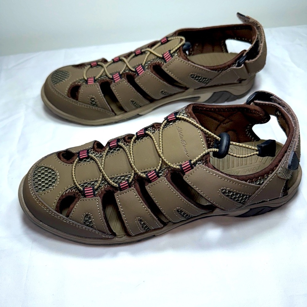 Eddie Bauer Women Hiking Walking Sandals Leather Blakely Shitake 9M 82122